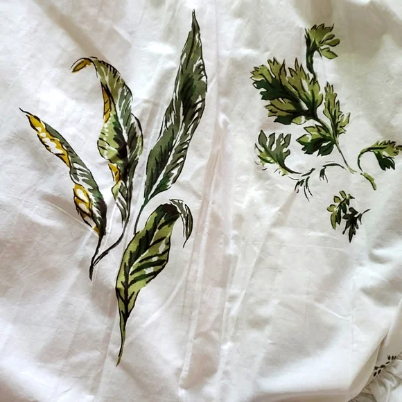 NWT Anthropologie High Low Cotton Bubble skirt leaf print size XL - Picture 6 of 7